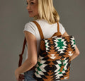 Brown, Black & Green Aztec Backpack