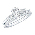 IGI Certified 1 Carat Lab Grown Diamond Engagement Ring with Wedding Band