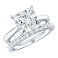 IGI Certified 2 Carat Lab Grown Diamond Princess Cut Engagement Ring With Wedding Band