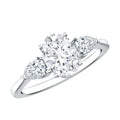 1 Carat Lab Grown Diamond Three Stone Engagement Ring with IGI Certificate