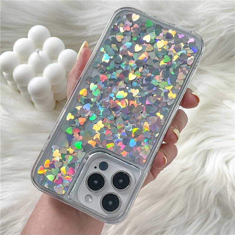 Heart Falling Rain iPhone Case