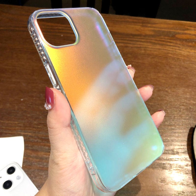 Luxury Rainbow Laser Aurora iPhone Case