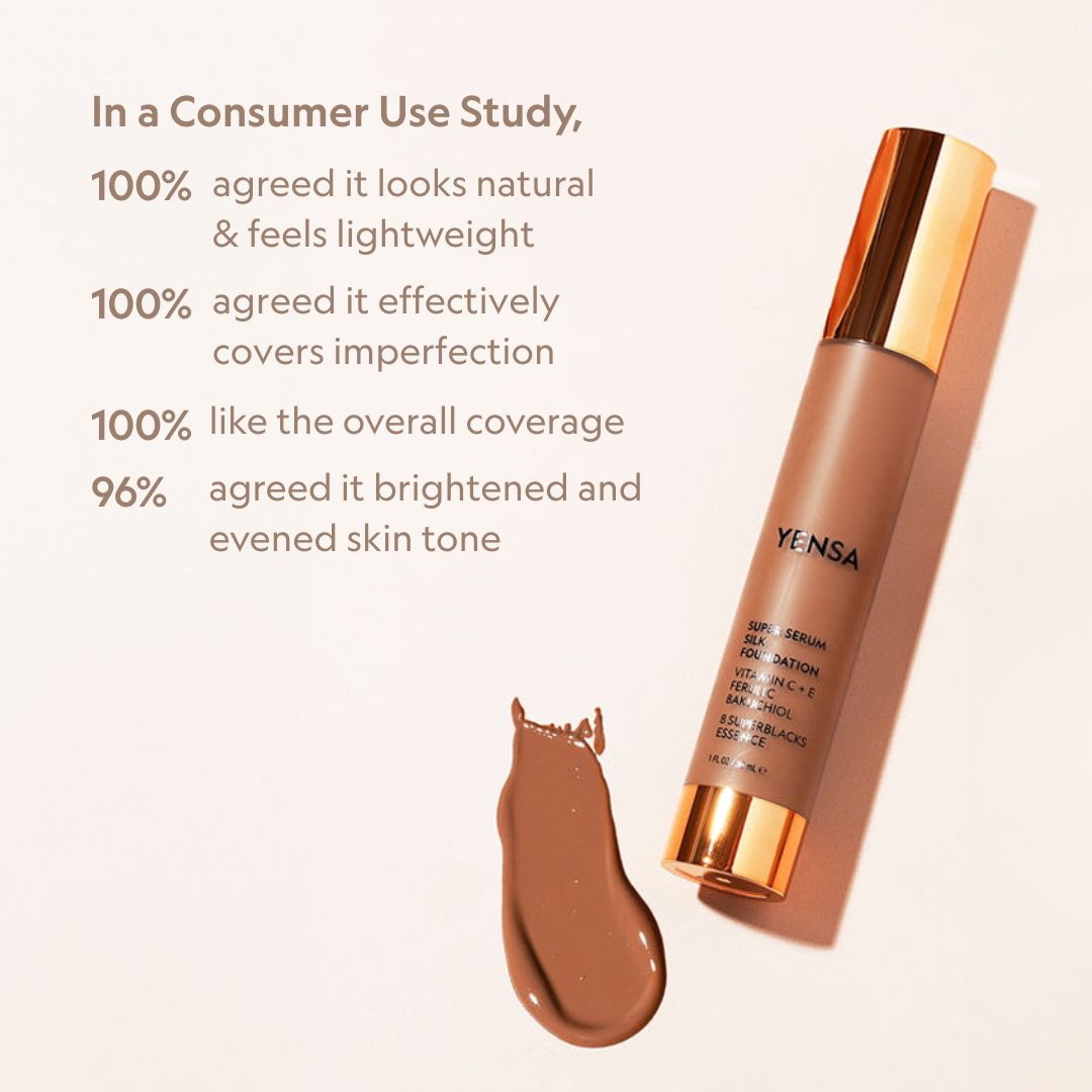 Base de maquillaje con péptidos Super Serum Silk Luminosidad Natural Hidratante para una Piel Radiante