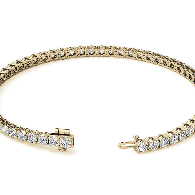 12.00 CTW Lab Grown Diamond Tennis Bracelet | G/VS AGI Certified | 14kt White or Yellow Gold