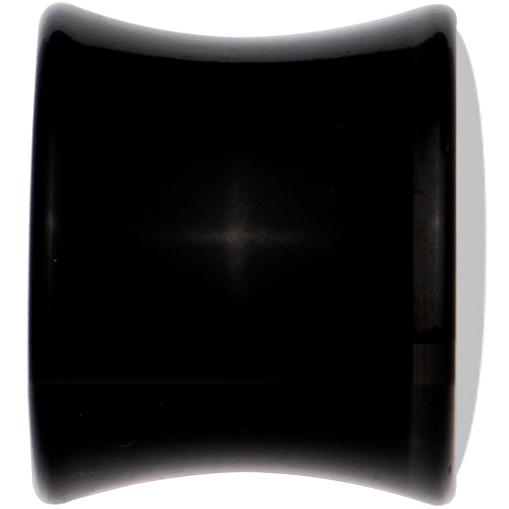Black Acrylic Man Woman Floral Silhouette Saddle Plug Set 00G