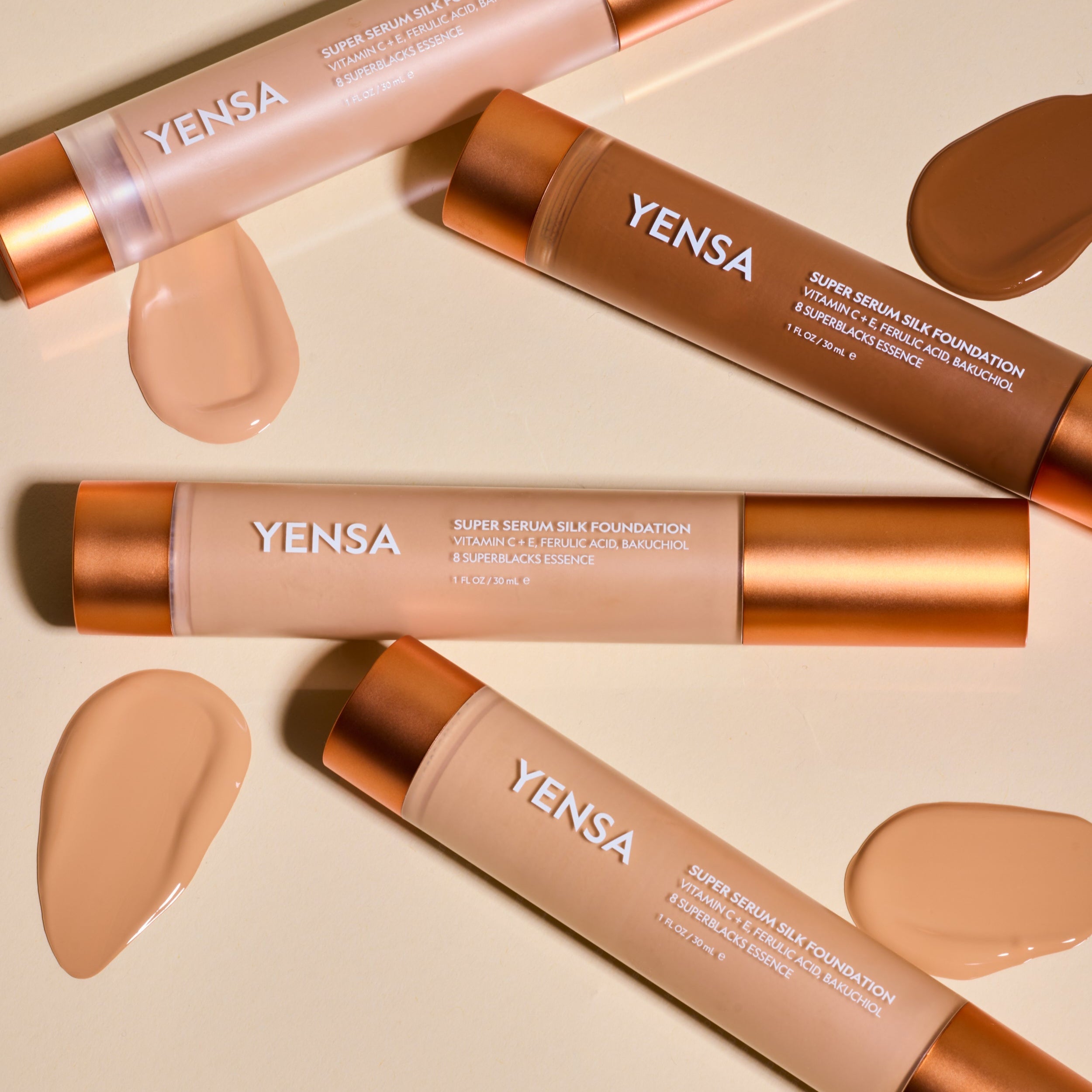 Base de maquillaje con péptidos Super Serum Silk Luminosidad Natural Hidratante para una Piel Radiante
