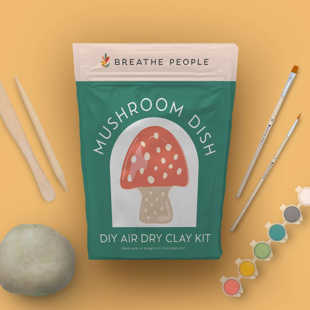 DIY Air Dry Clay Kit- Make Your Own Mushroom Dish