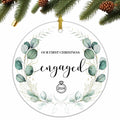 Aestas 3.5" Ceramic Engagement Ornament 2024 Unique Gifts for Couples