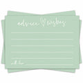 Qoamp Wedding Advice Cards 4x6 Inches 30pcs White Minimalist Bridal Shower
