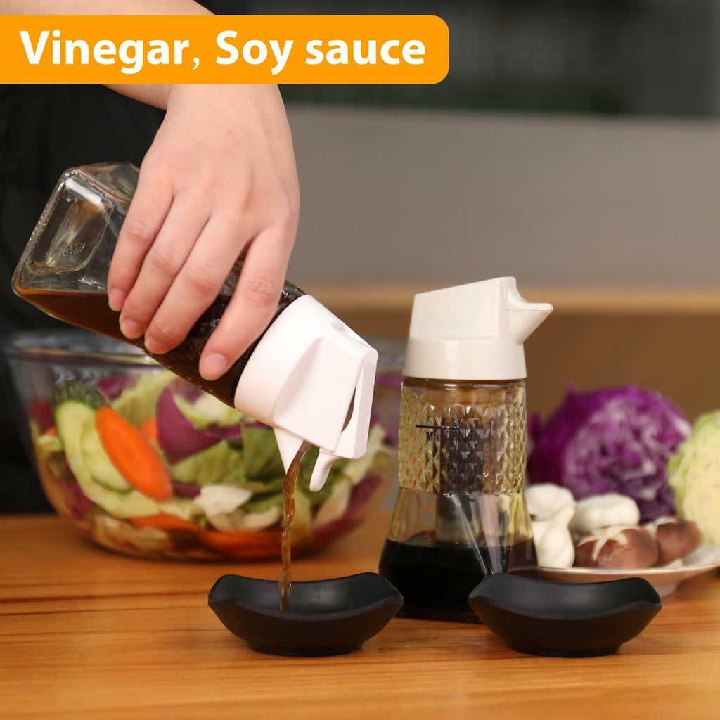 SMELHA Glass Olive Oil Dispenser Leakproof 9.2oz Clear Bottle