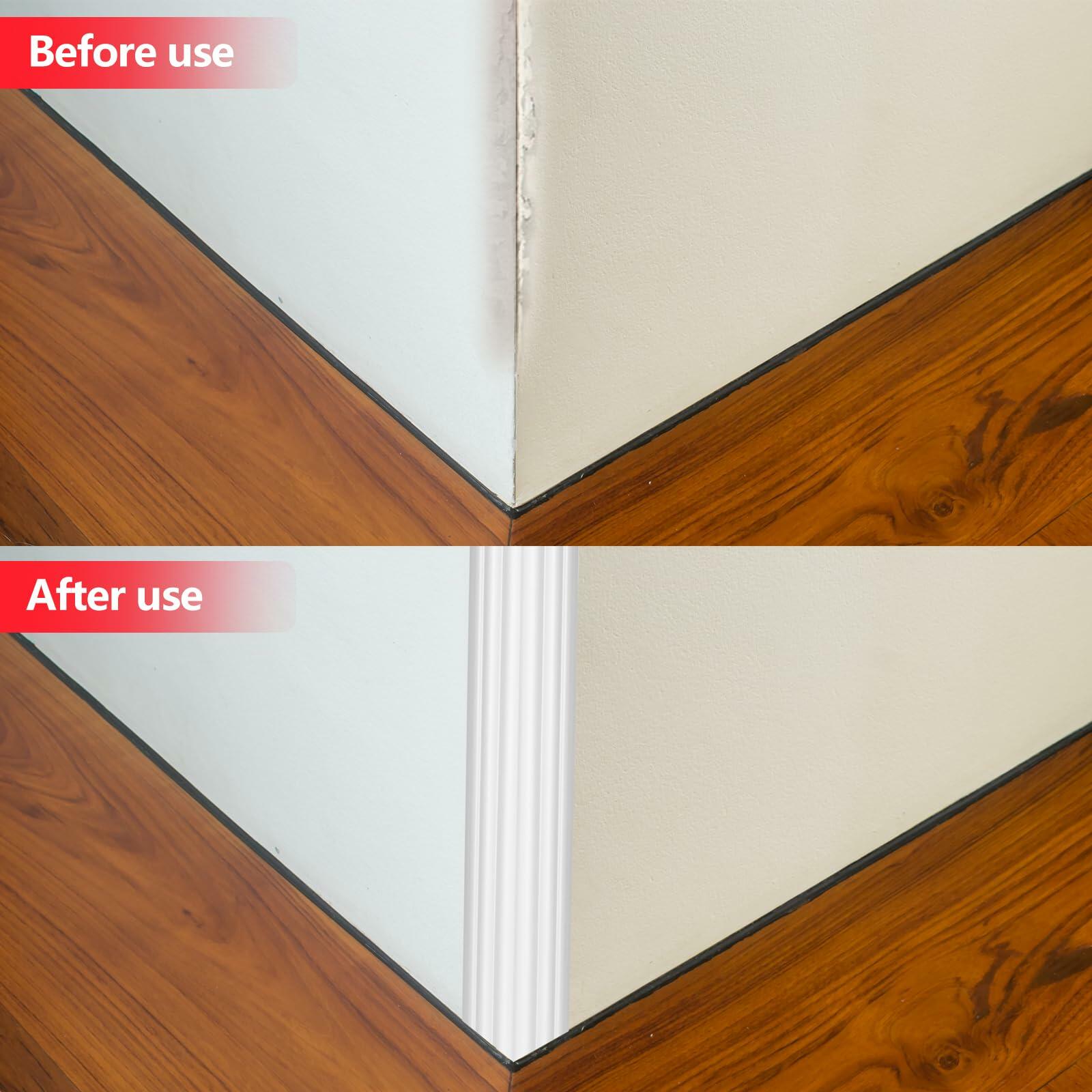 Yonilarey Wall Corner Protector 1.6x10.5ft Flexible Self Adhesive Trim
