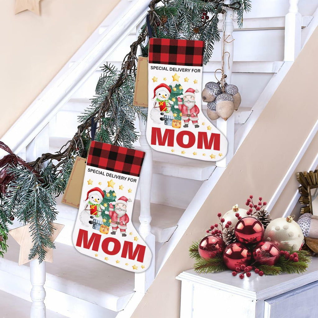 TSUYAWU Grandma Christmas Stocking Holiday Decoration 18x12 Inch