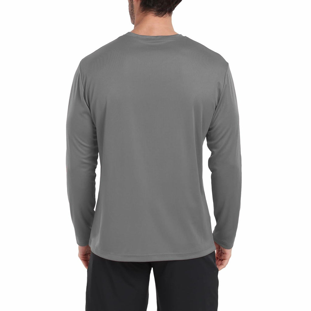 HovSiyla Men's Long Sleeve Moisture Wicking Running Shirt XL
