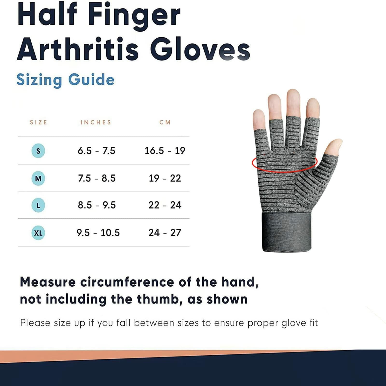VigorGlove Copper Fit Arthritis Gloves Adjustable Belt Anti-Slip Black 2P Size S