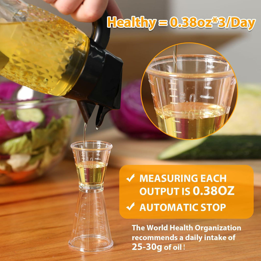 SMELHA Glass Olive Oil Dispenser Vinegar Bottle 9.2oz 270ml BPA Free Leakproof