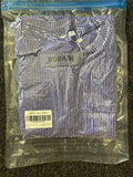 levaca Ribbed Cap Sleeve T Shirt with Front Pocket Blue Size S