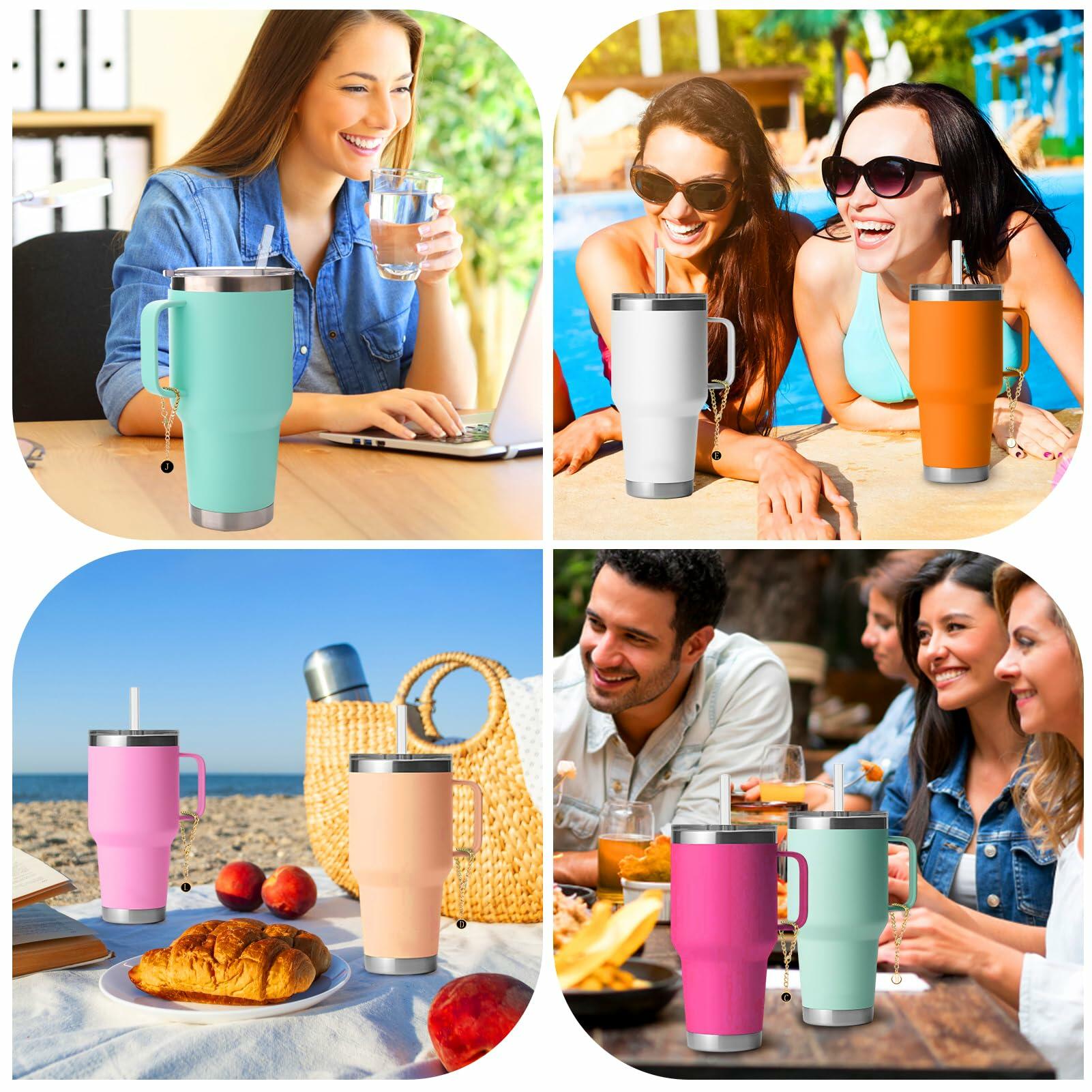 XANGNIER Personalized Handle 2 Pcs for YETI 25-42oz & BrüMate 24-40oz Tumbler