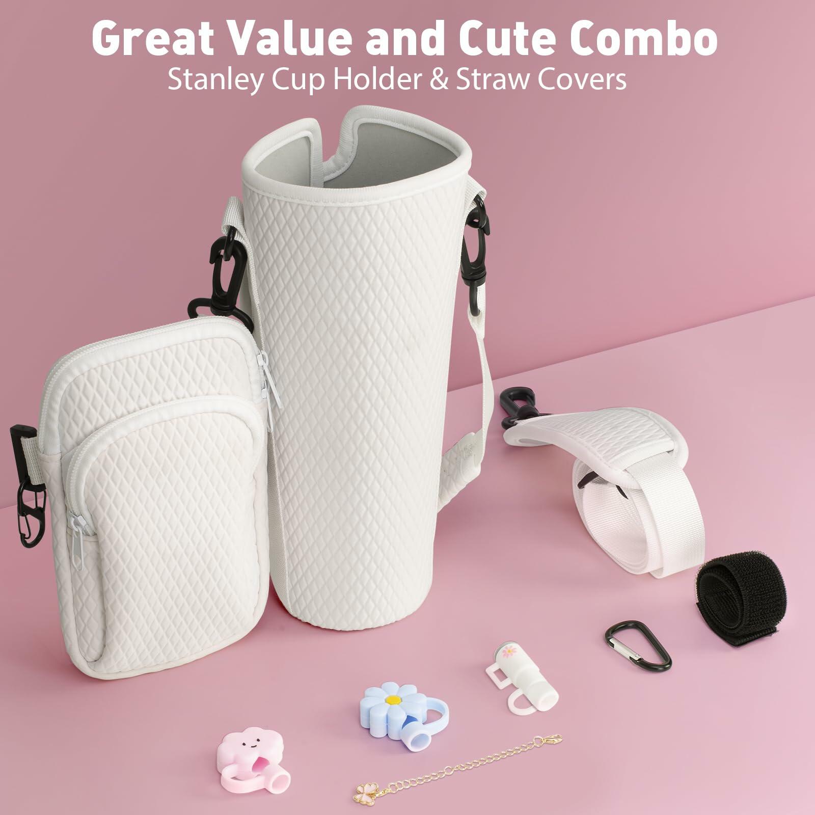 Stanley Cup 3D Embossed Neoprene 40oz Carrier Bag with Strap & Accessories