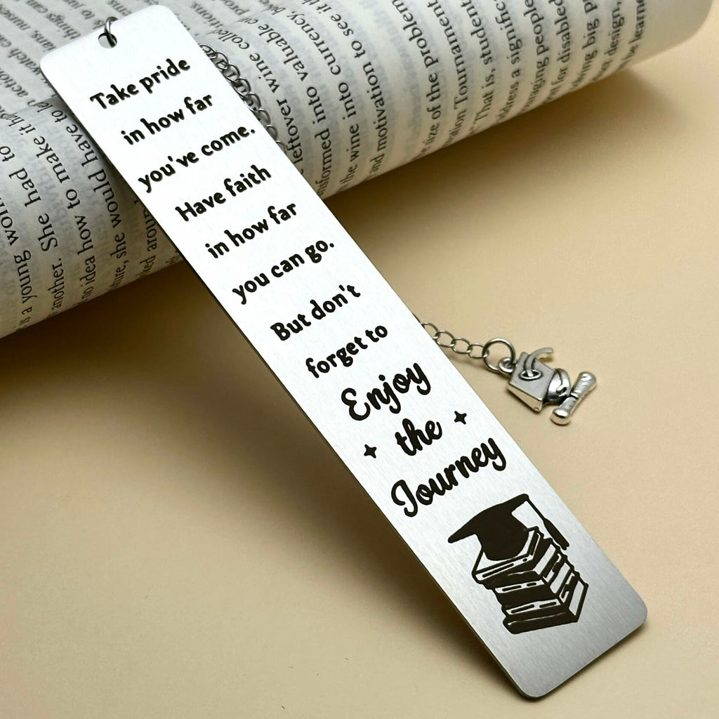 LovizoL Graduation Bookmark 2025 Silver Stainless Steel 1 Pack 1.5x5.12"