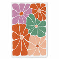 OFJE Boho Abstract Floral Kitchen Towels Set of 2 16x24 Bathroom Decor