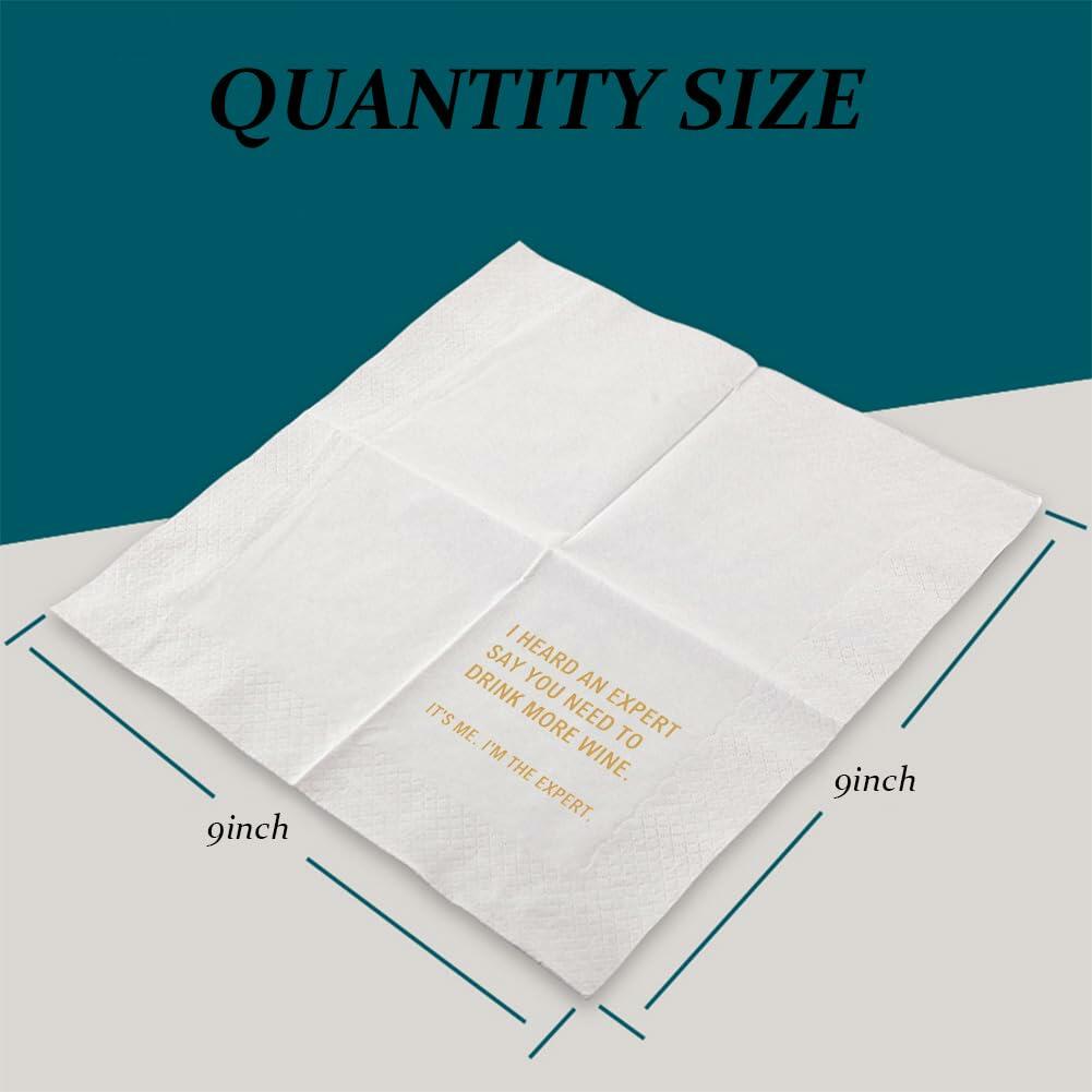 VOWFOO Funny Bible Quote Cocktail Napkins 4.5x4.5in 2-ply 100pcs