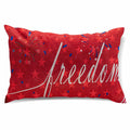 Freedom Patriotic 4th of July USA Pillow Cover 20x12 Inch