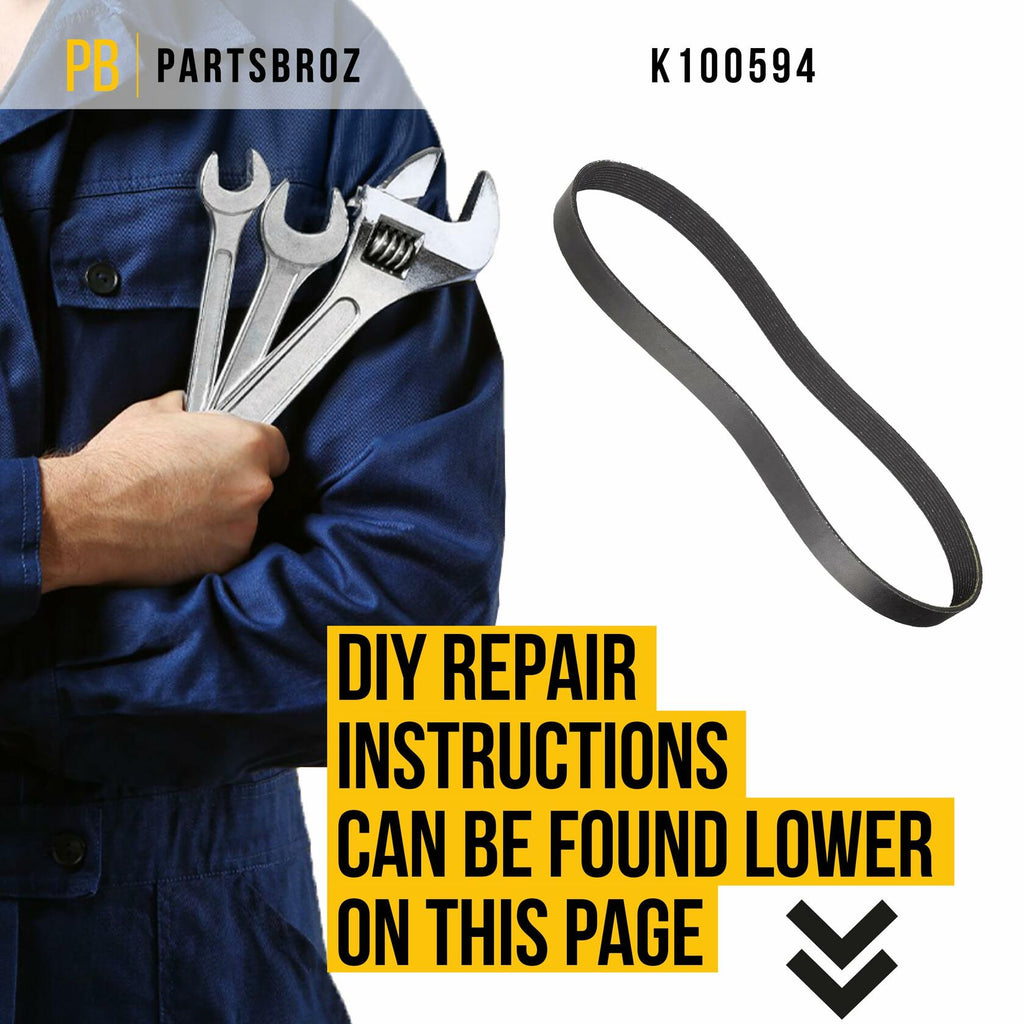 PartsBroz K060711 Micro-V Serpentine Drive Belt Black Compatible Gates