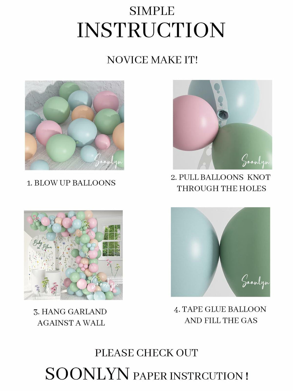 Soonlyn Baby In Bloom Balloon Arch Kit 14ft Baby Shower Decorations Wildflower