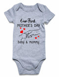 Funnycokid Baby Bodysuit Our First Mother’s Day Outfit Gender Neutral 6-12M