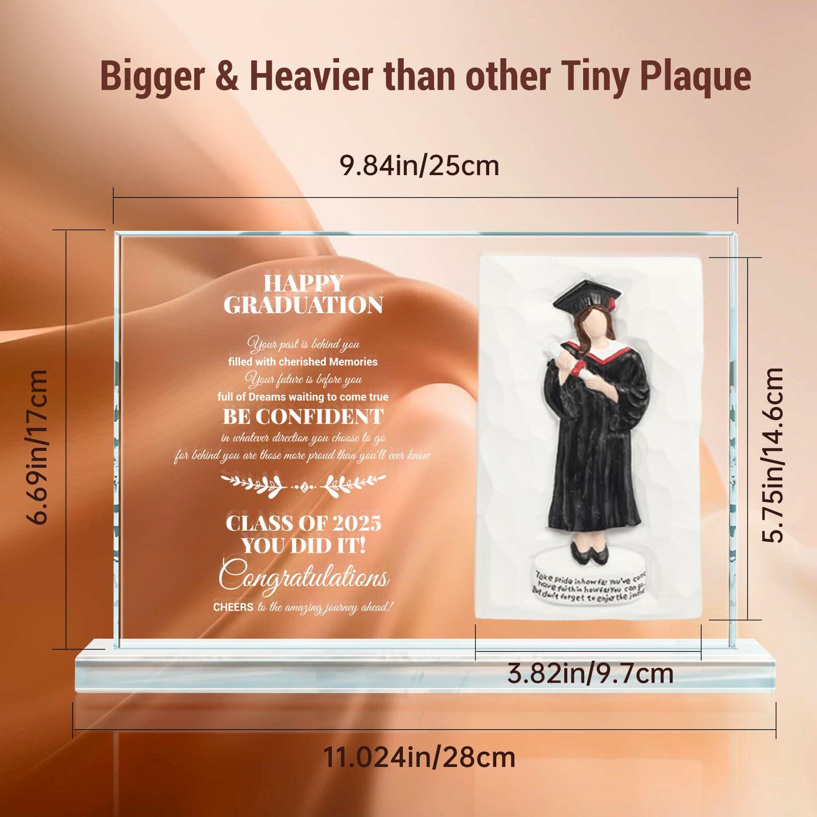 [Like New] Graduation Gifts 2025 Crystal Graduate Figurine Plaque 4x6 Inspirational