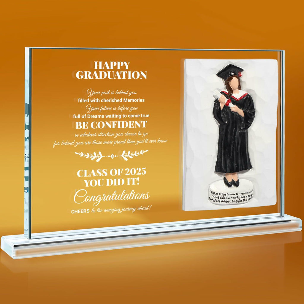 [Like New] Graduation Gifts 2025 Crystal Graduate Figurine Plaque 4x6 Inspirational
