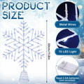 [Like_new] VIHOSE 12" Lighted Snowflake Christmas Tree Topper Metal Battery Operated