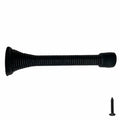 Design House Spring Door Stop Wall Protector Rubber Tip Matte Black 10-Pack