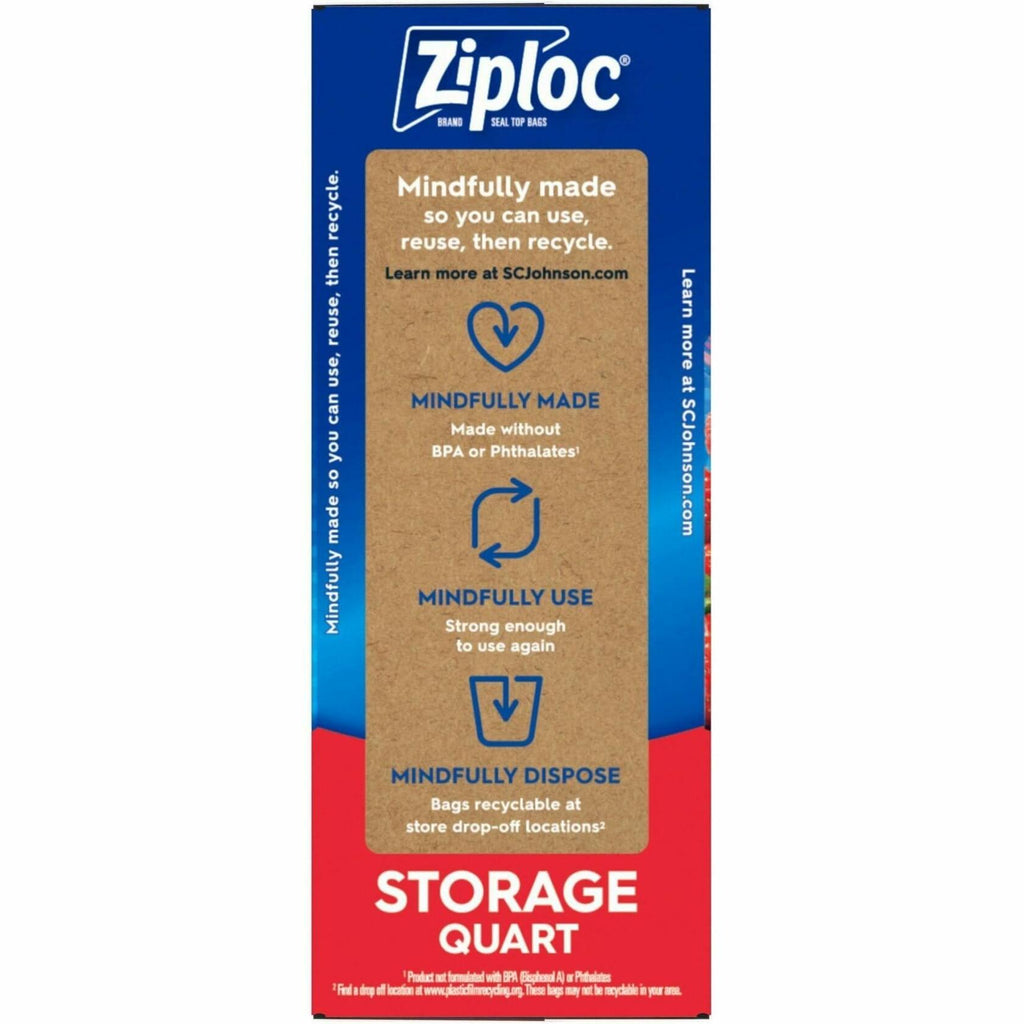 Ziploc Double Zipper Storage Bags DRACB003103CT Clear 0.6 lbs Pack
