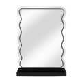 [Like New] View Wavy LED Plug In Vanity Mirror with Phone Holder