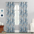 Sun Zero Reardon Global Medallion Efficient Grommet Curtain Panel 54x84 Indigo