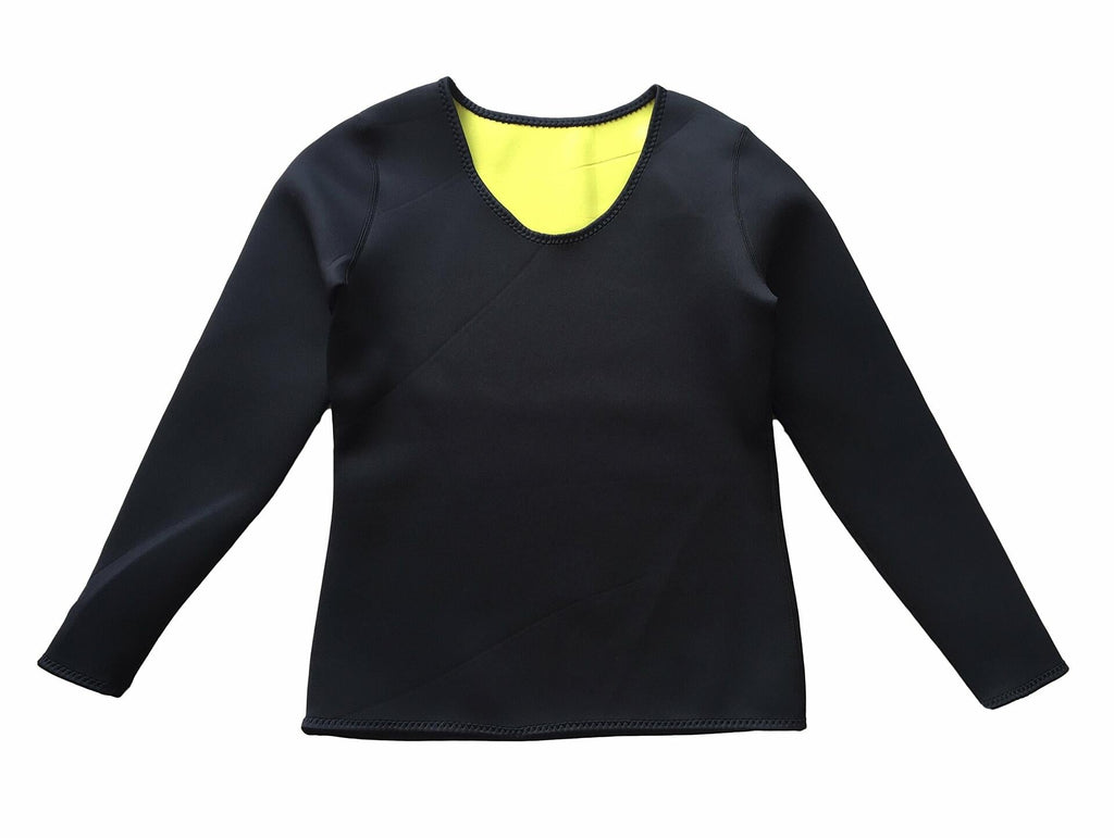 ValentinA Womens Neoprene Body Shaper Slimming T-shirt Black Size XXL