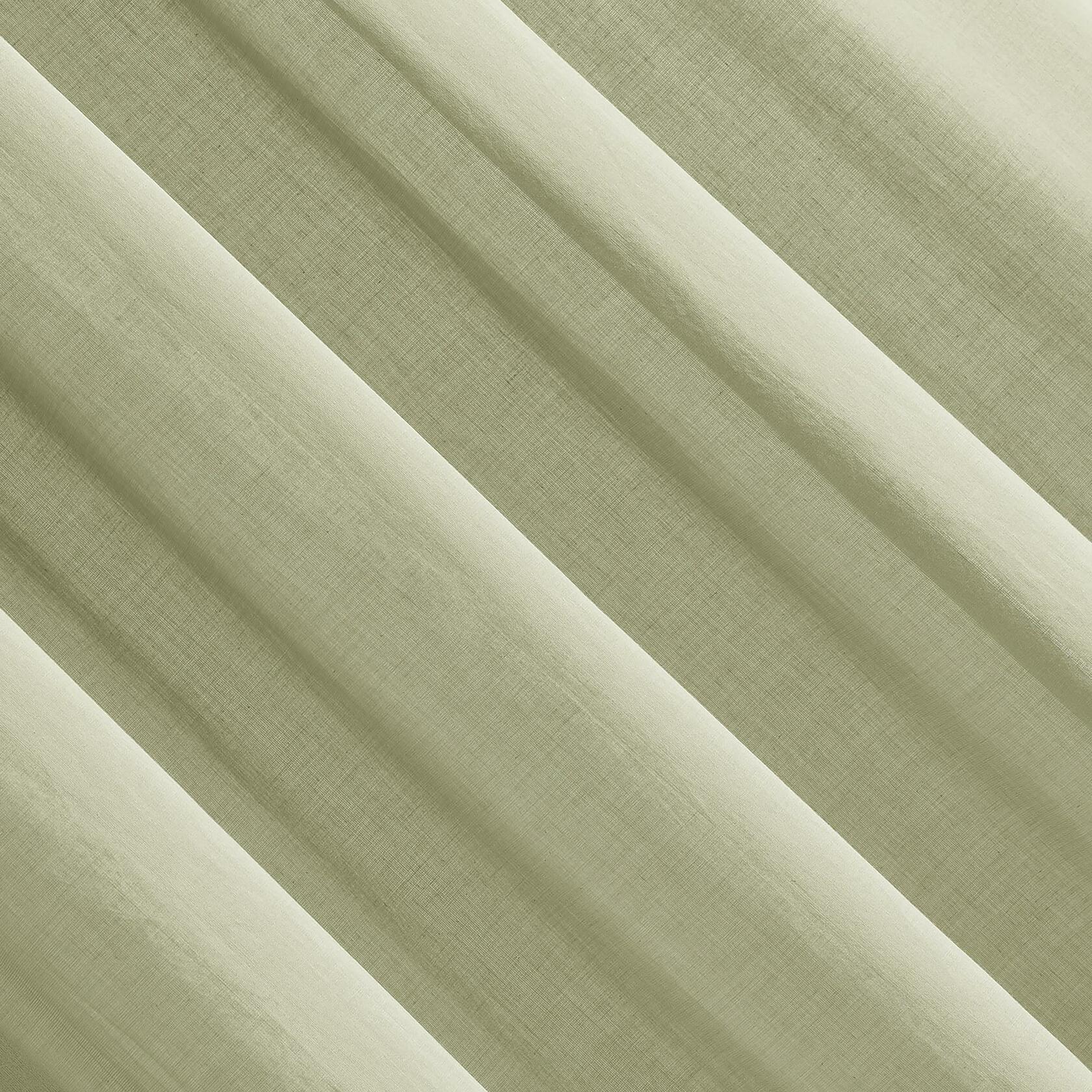 Archaeo Cotton Sheer Curtain 50x63 Moss Green 1 Panel
