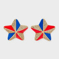SUGARFIX by BaubleBar American Beauty Statement Earrings Red Blue Multicolor