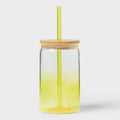 Sun Squad™ 16oz Tall Tumbler with Bamboo Lid Yellow Ombre