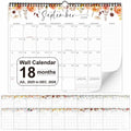 36AQUA Floral Wall Calendar 2025-2026 11x14" 18-Month Thick Paper
