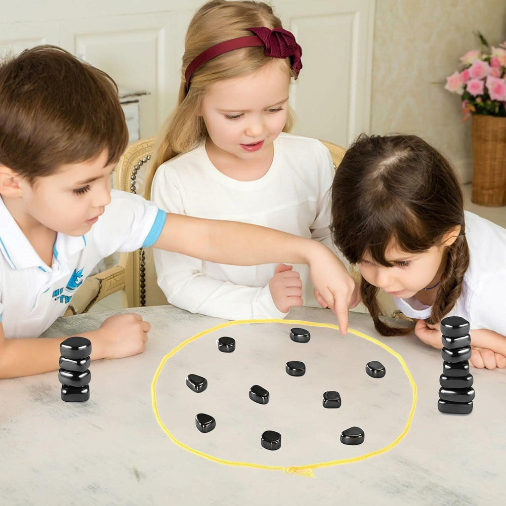 Aiwejay Magnetic Chess Game with Stones Portable Family Board Game Set
