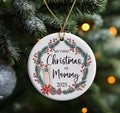 AnhTram97 My First Christmas As Mommy 2025 Ornament Ceramic White Both Sides