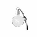 Artmosphere Taurus Zodiac Crystal LED Keychain Color Changing Transparent
