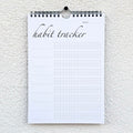 CLEVER SIGNS Habit Tracker Calendar Undated 12 Month Silver Spiral 7x10 Colorful