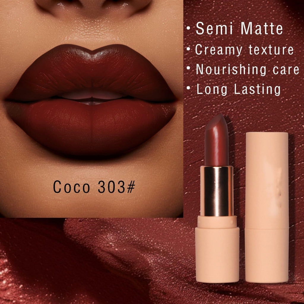MAEPEOR Semi Matte Lipstick Creamy Natural Nude Color 303 0.71oz