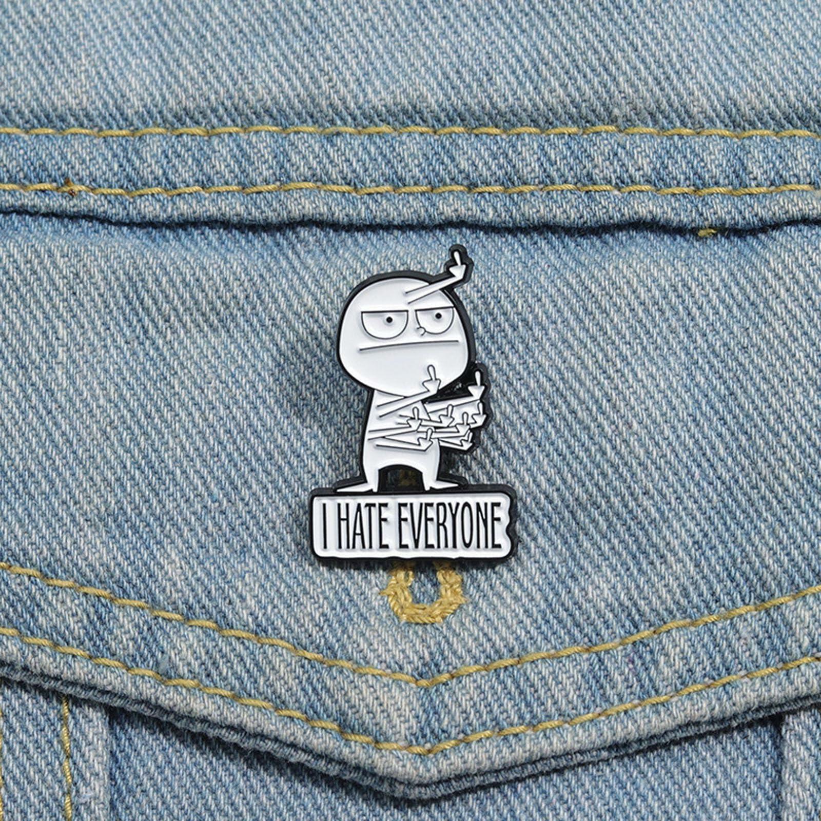 XMTYQ Funny Sarcastic Enamel Pins Set 5pcs Humor Brooch Collection