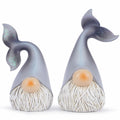 Hodao 2 Set Summer Ocean Gnome Resin Figurines Mermaid Grey Scandinavian