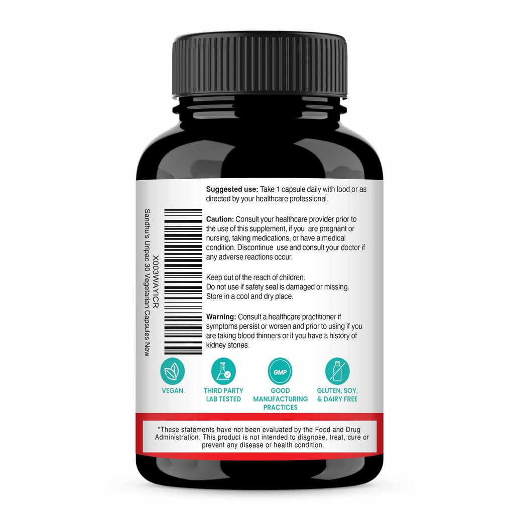 BestBy06/26 Sandhu's Uripac 36mg PACs Cranberry Extract 35 Capsules