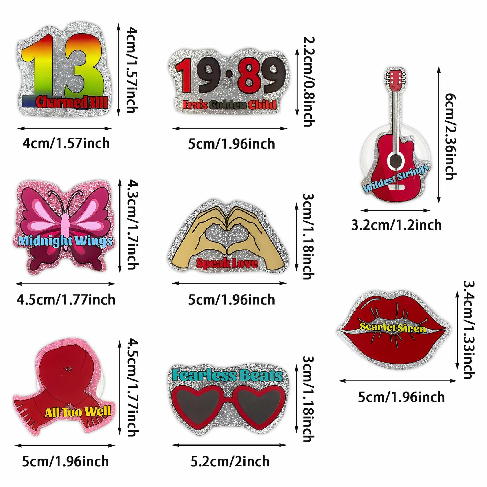 SWOSWHEN Taylor Inspiration Badge Roll Retractable ID Clip Red Hands Heart